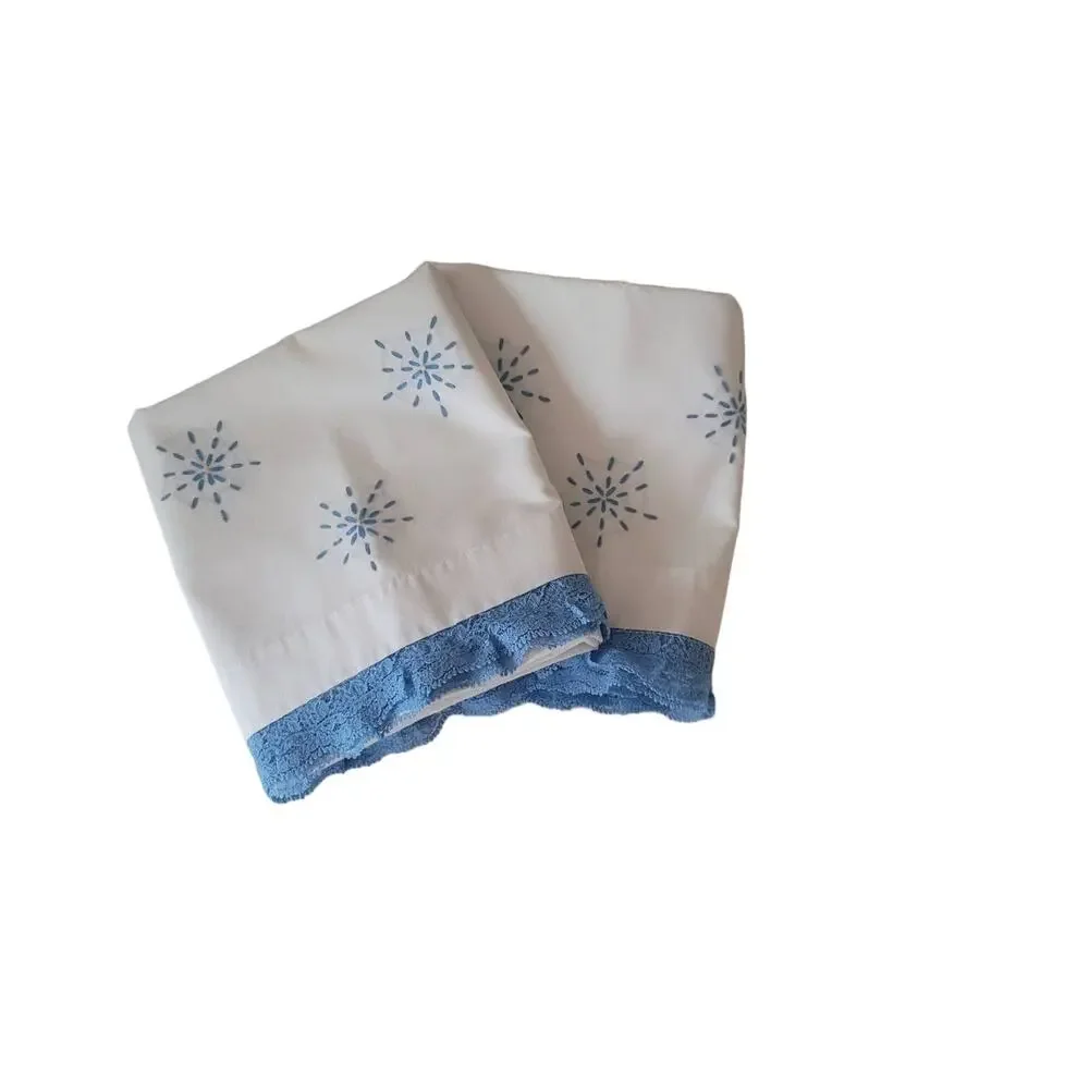 Vintage Hand Embroidered set of Pillow Cases